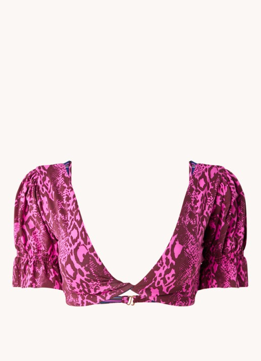 MAAJI Cherry Delirium Primrose voorgevormde bikinitop met print - voorkant paars