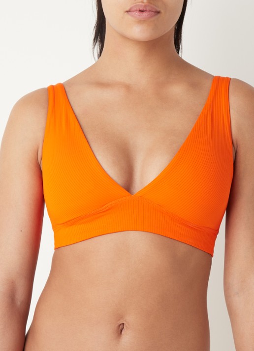 MAAJI Ginger Orange Allure reversible voorgevormde triangel bikinitop - detail 5 oranje