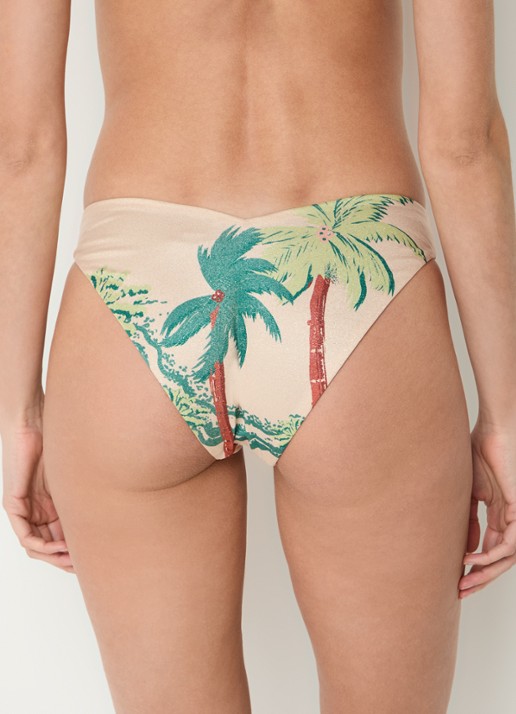 MAAJI Palm Glow Valerya reversible bikinislip met print - achterkant creme