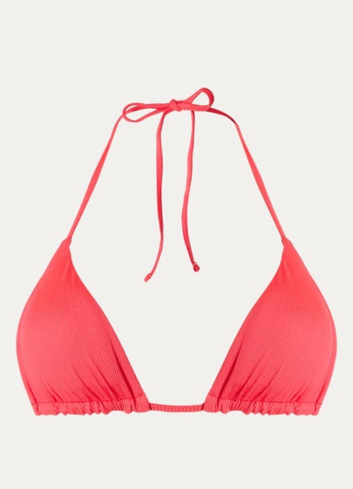 MAAJI Red Camelia Balmy reversible triangel bikinitop met uitneembare vulling