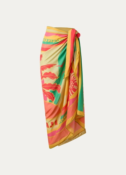 MAAJI Sarong met print 175 x 118 cm - voorkant mosterd
