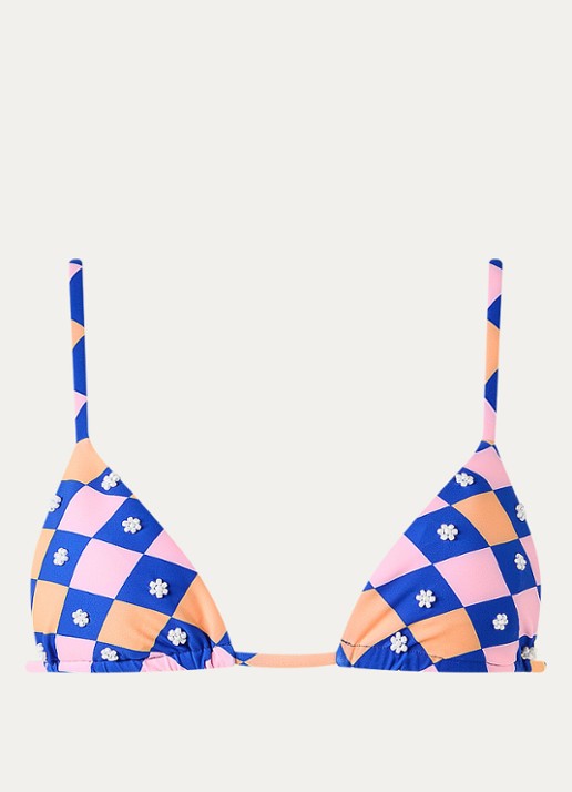 MAAJI Zen bikinitop met ruitdessin - voorkant 2 roze