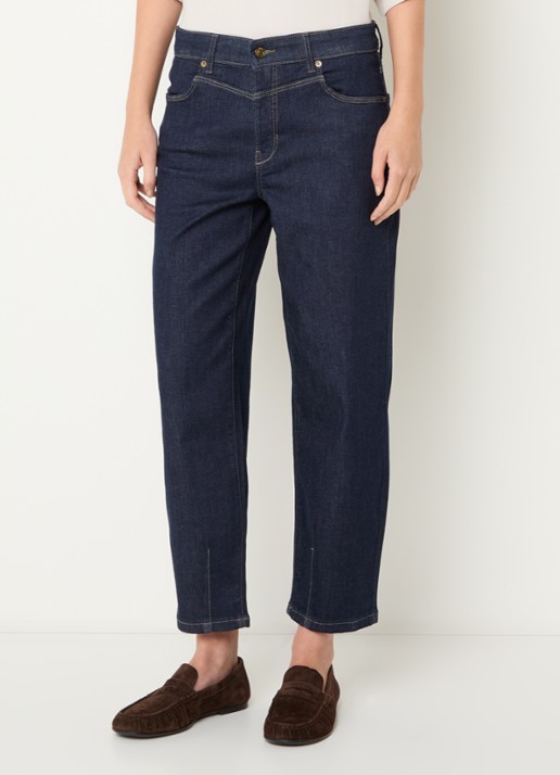 MAC Jeans Bobbie high waist tapered fit jeans met donkere wassing