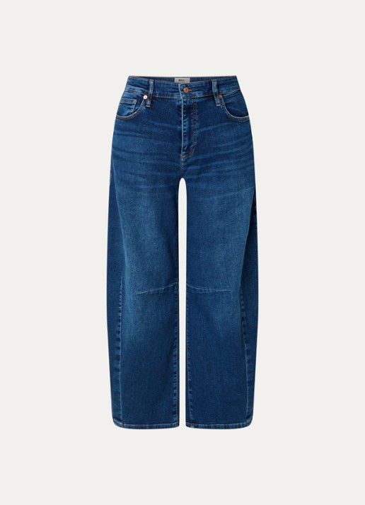 MAC Jeans Dakota high waist balloon fit jeans met steekzakken - voorkant 2 indigo