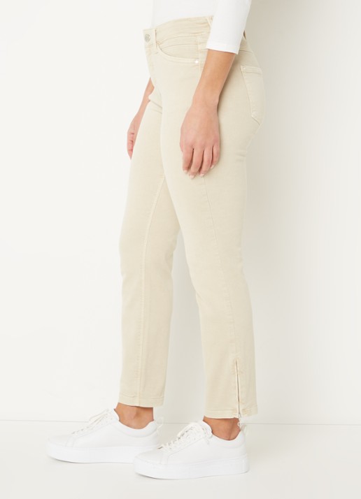 MAC Jeans Dream Chic mid waist slim fit jeans met gekleurde wassing - detail 2 beige