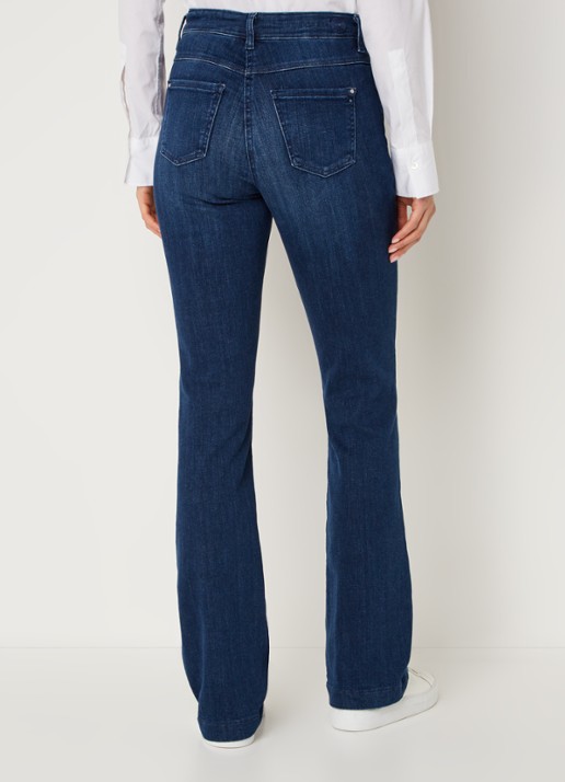 MAC Jeans Dream mid waist flared jeans met stretch - achterkant 5 indigo