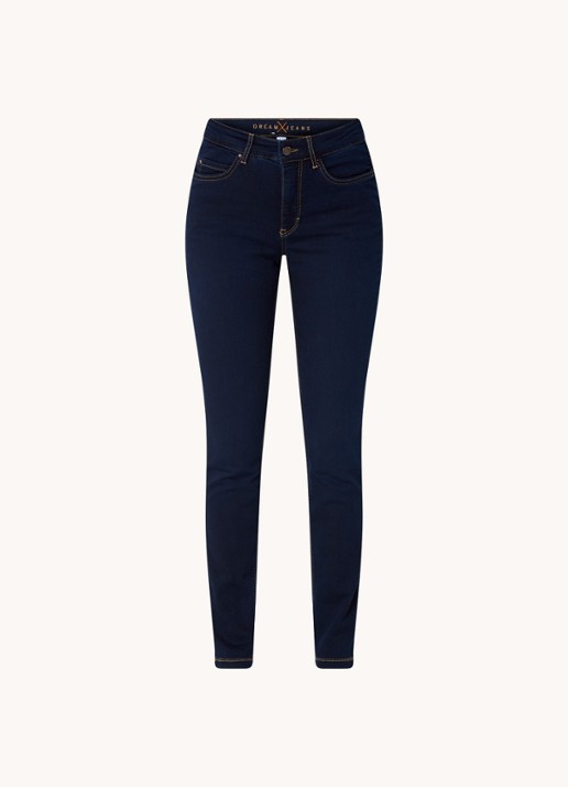 MAC Jeans Dream mid waist skinny jeans met stretch - voorkant 3 indigo