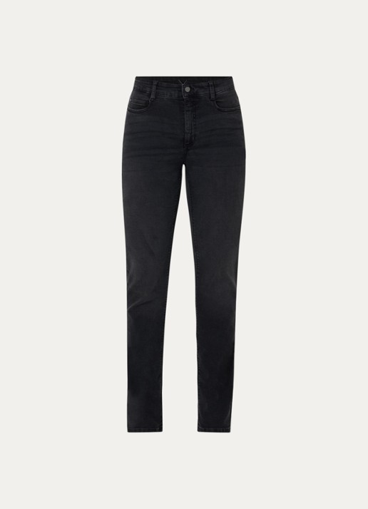 MAC Jeans Dream mid waist slim fit jeans met stretch  - voorkant 4 antraciet