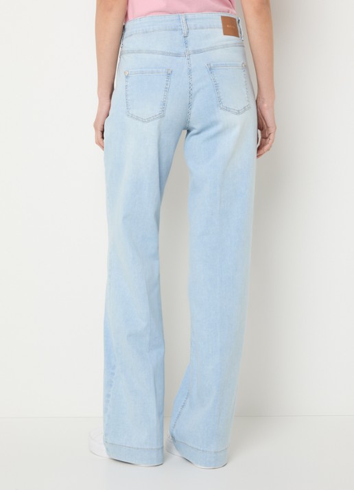 MAC Jeans Dream Wide high waist wide leg jeans met stretch - achterkant 3 lichtblauw