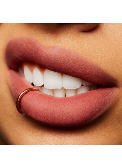 M·A·C Powder Kiss Lip + Cheek Mousse - lipstick - detail 2 over the taupe