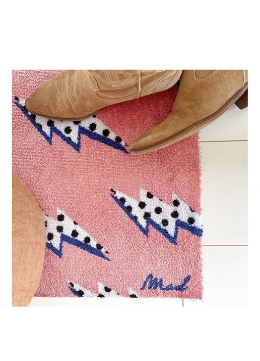 Mad About Mats Pierrot deurmat 50 x 75 cm - voorkant 2 zalmroze