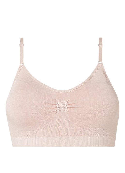 MAGIC Bodyfashion Comfort bralette met spaghetti bandjes - voorkant 2 oudroze