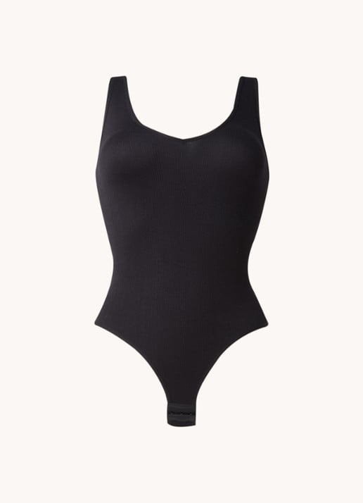MAGIC Bodyfashion Everybody naadloze stringbody - voorkant 3 zwart