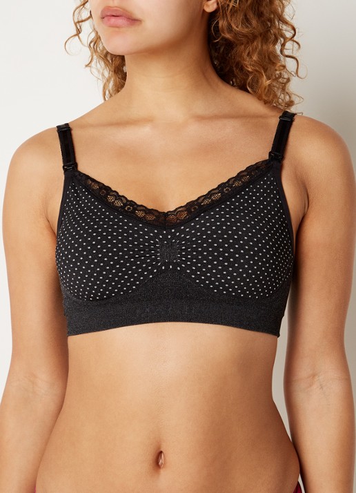 MAGIC Bodyfashion Mama Voedings bh zonder beugel met stippendessin - detail 2 zwart