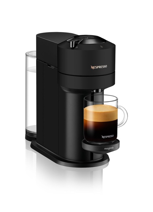 Magimix Vertuo Next Nespresso machine en Aeroccino melkschuimer 11719 - voorkant 5 zwart