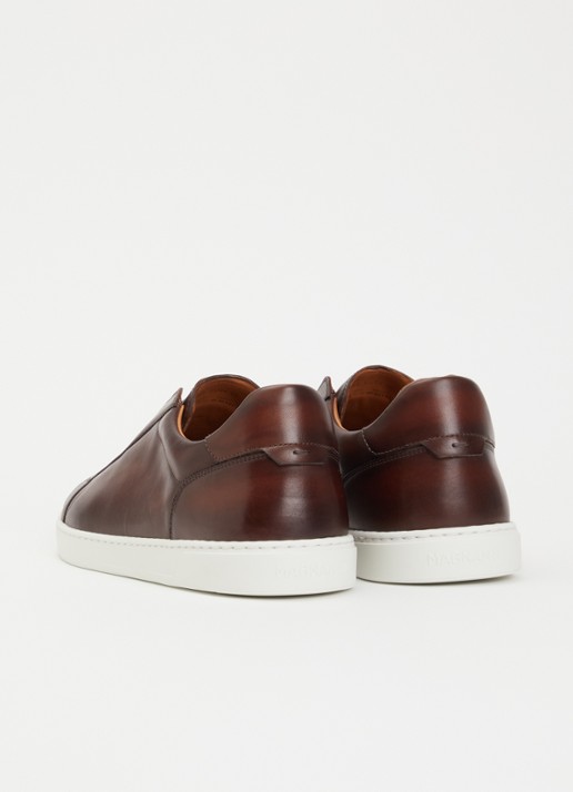 Magnanni Canelo Slip sneaker van kalfsleer - achterkant 5 bruin