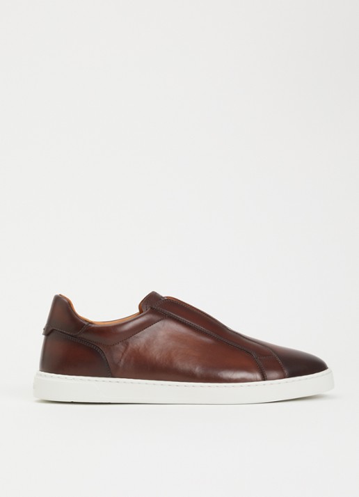 Magnanni Canelo Slip sneaker van kalfsleer - voorkant 6 bruin