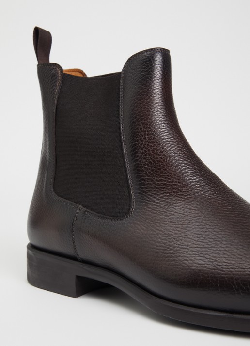Magnanni Chelsea boot van leer - detail 4 kastanjebruin