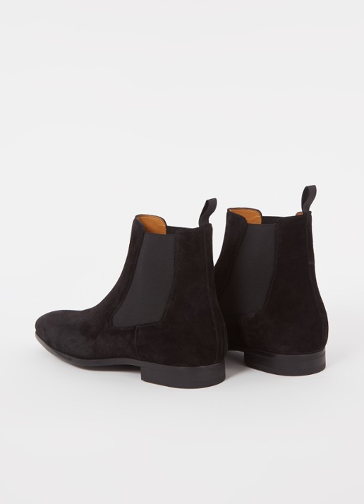Magnanni Chelsea boot van suède - detail 4 zwart