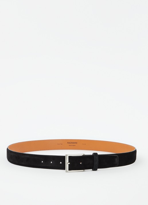 Magnanni Crostidifu riem van leer van suède