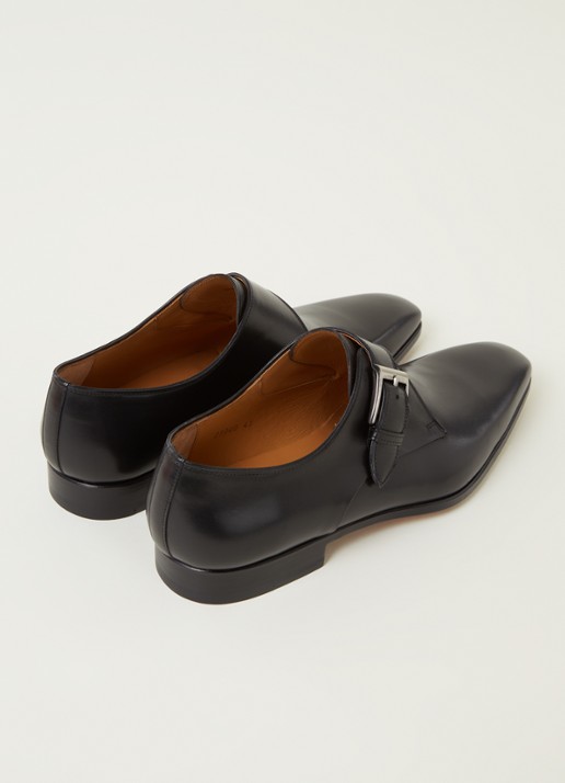 Magnanni Gespschoen van leer - detail zwart