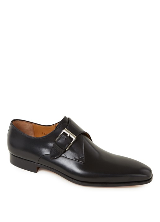 Magnanni Gespschoen van leer - voorkant 3 zwart