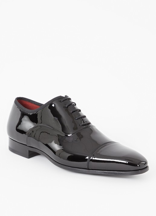 Magnanni Jadiel veterschoen van lakleer - voorkant 4 zwart