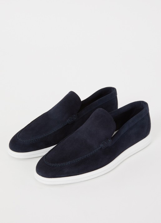 Magnanni Loafer van suède  - detail 3 donkerblauw