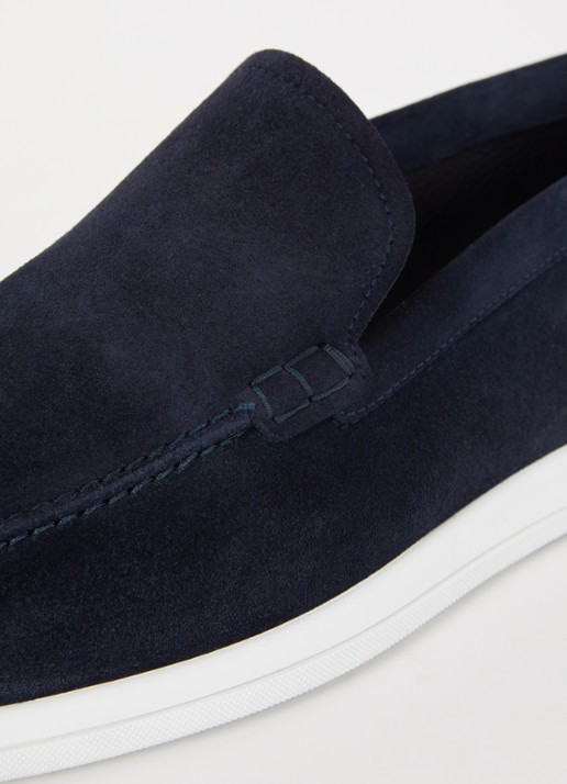 Magnanni Loafer van suède  - detail 6 donkerblauw