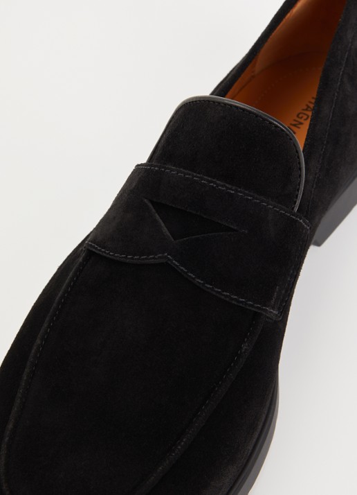 Magnanni Loafer van suède - detail 6 zwart