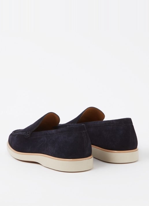 Magnanni Loafer van suède  - detail 2 donkerblauw