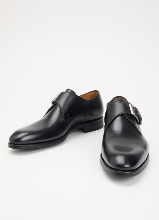 Magnanni Madras gespschoen van leer - detail zwart