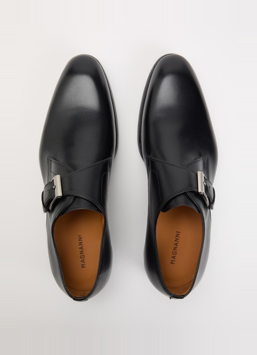 Magnanni Madras gespschoen van leer - detail 2 zwart