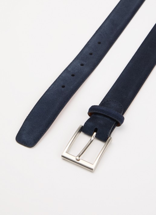 Magnanni Sasso riem van suède - detail donkerblauw