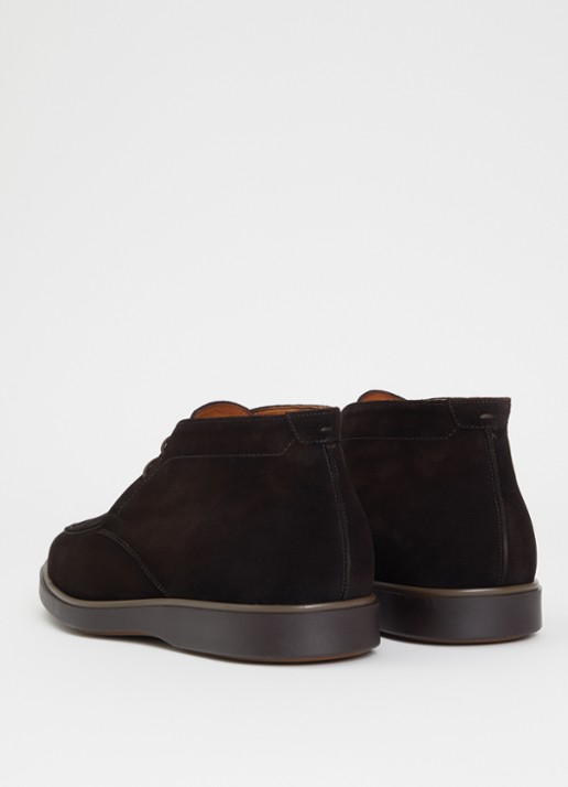 Magnanni Veterschoen van suède - achterkant 6 donkerbruin