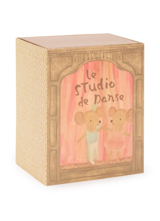 Maileg Ballet muis in dansstudio  - detail naturel