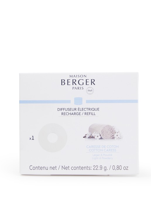 Maison Berger Cotton Caress navulling elektrische parfumdiffuser voor Nomad Berger - voorkant beige