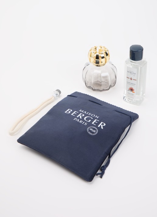 Maison Berger Lampe Berger Corali Grise cadeauset met Velours d'Orient navulling 250 ml  - voorkant 3 grijs