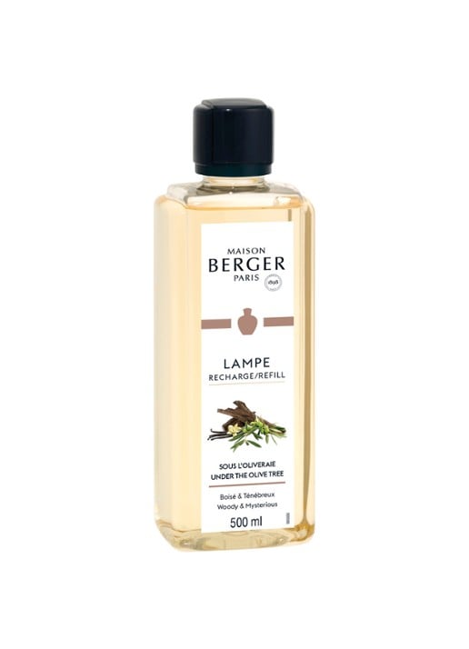 Maison Berger Sous L’Oliveraie navulling voor Lampe Berger 500 ml - voorkant transparant