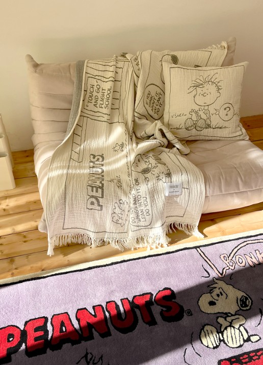 Maison Deux Flight School plaid 130 x 200 cm - detail 2 creme