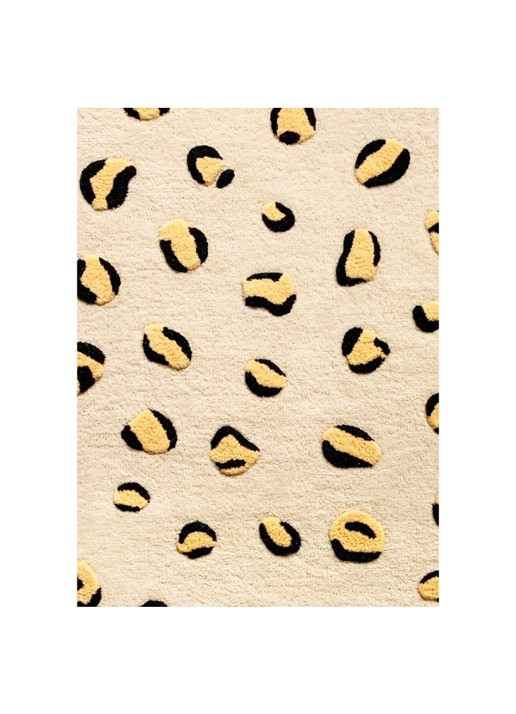 Maison Deux Leopard Large vloerkleed 120 x 180 cm - detail 2 beige