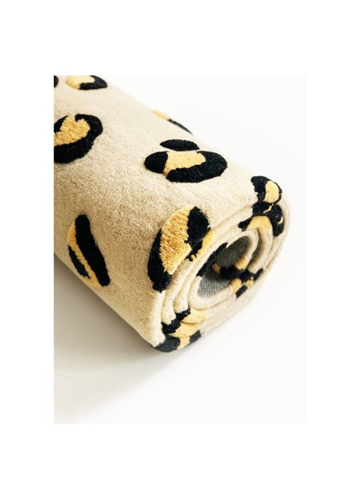 Maison Deux Leopard small vloerkleed 80 x 120 cm - detail beige