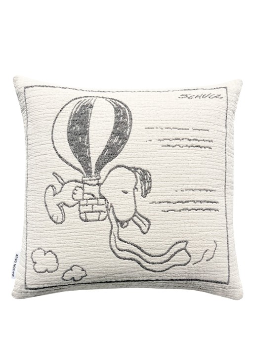 Maison Deux Zeppelin sierkussenhoes 50 x 50 cm - voorkant 3 creme