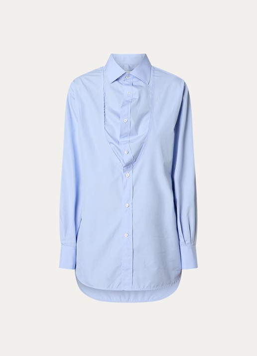 Maison Margiela Blouse met kraag - voorkant 3 blauw