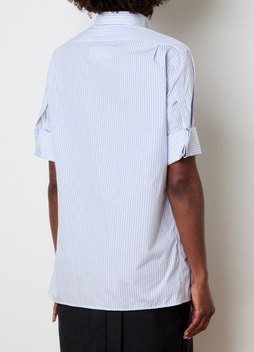 Maison Margiela Blouse met streepprint - achterkant 3 blauw