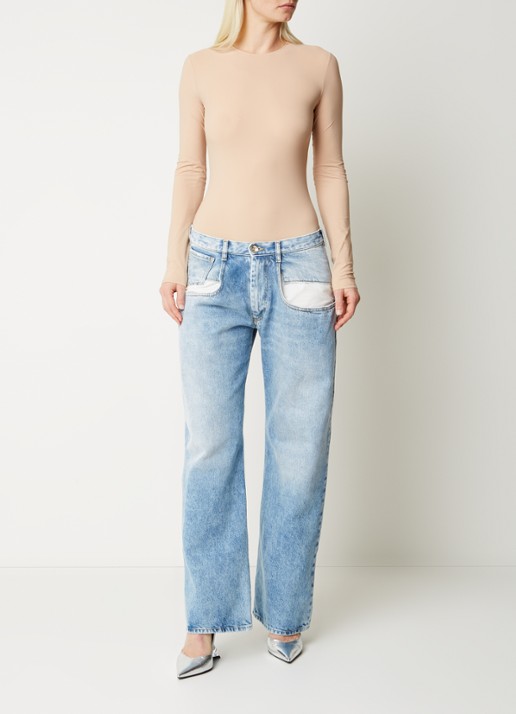 Maison Margiela Body met ronde hals - voorkant 3 creme