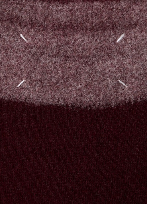 Maison Margiela Fijngebreide top van wol - detail 4 bordeauxrood