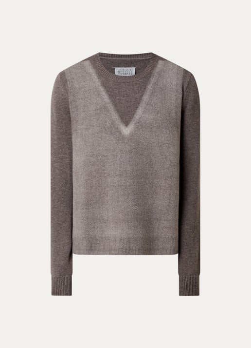 Maison Margiela Fijngebreide trui van wol met print