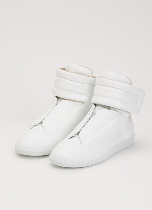 Maison Margiela Future sneaker van kalfsleer - detail wit