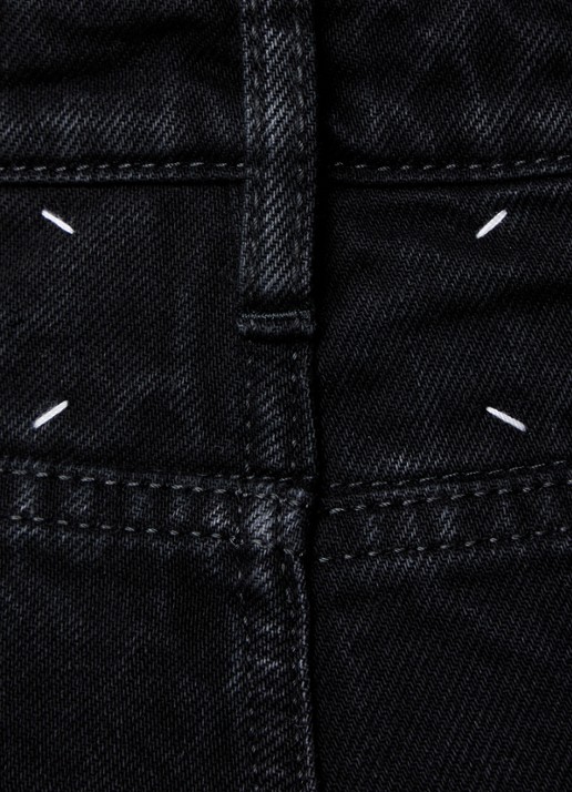 Maison Margiela High waist flared jeans met gekleurde wassing - detail 3 zwart